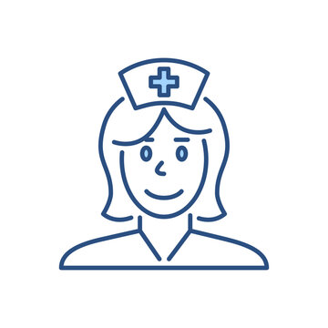 Nurse related vector icon. Nurse sign. Isolated on white background. Editable vector illustration