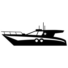 silhouette of ship,boat element,modern ship icon