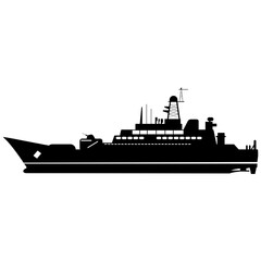 Obraz premium battleship silhouette