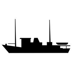 silhouette of ship,boat element,modern ship icon