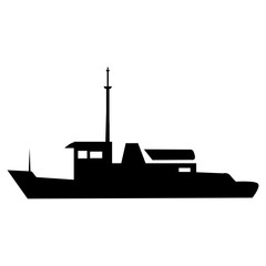 silhouette of ship,boat element,modern ship icon