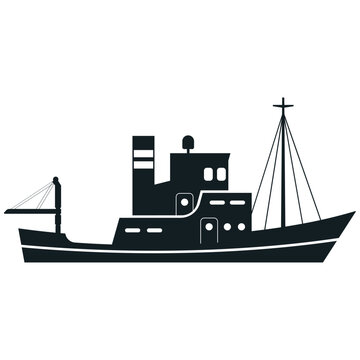 recommend clip art: silhouette of ship,boat element,modern ship icon