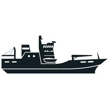 recommend clip art: silhouette of ship,boat element,modern ship icon