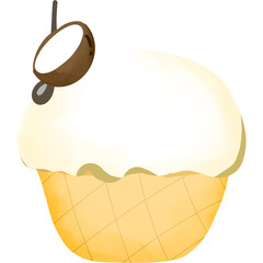 coconut cupcake