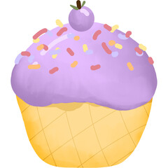 blueberry cupcake