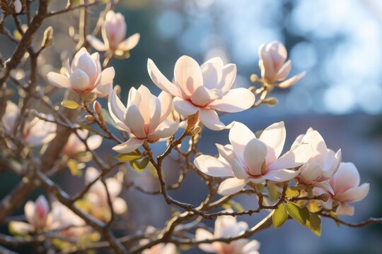 Photograph Of Magnolia Natural Light, Generative AI