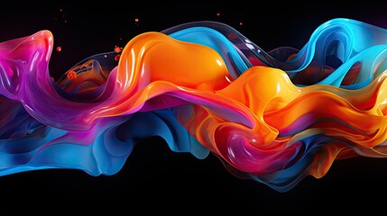 Mac style screensavers with the flowing liquids