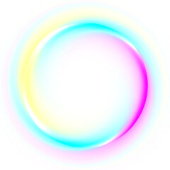 colorful circle swirl neon frame border