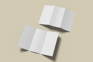 Trifold Brochure Blank Mockup