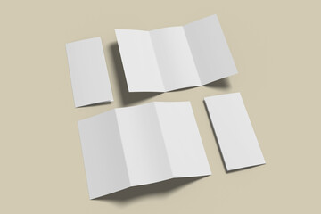 Trifold Brochure Blank Mockup