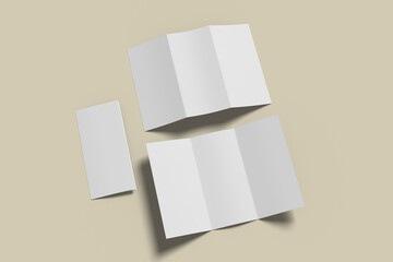 Trifold Brochure Blank Mockup