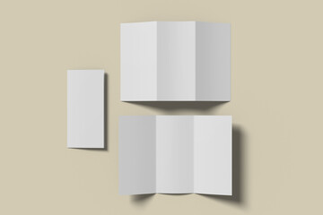 Trifold Brochure Blank Mockup