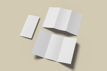 Trifold Brochure Blank Mockup