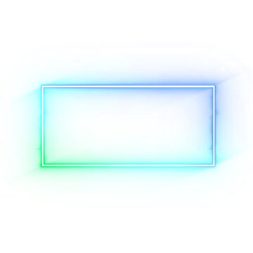 Fault rectangle gradient colorful bright neon border
