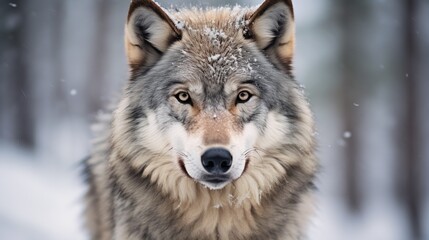Fototapeta premium wolf in winter
