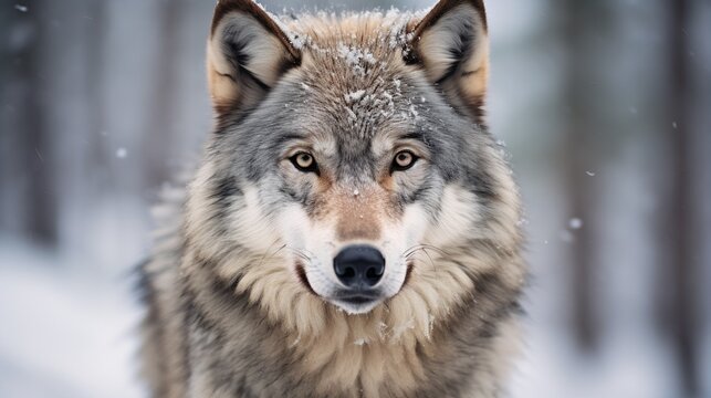 wolf in winter