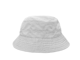 white bucket hat PNG transparent