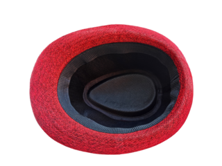 red vintage straw hat for men beach hat PNG transparent