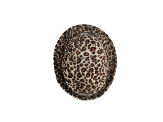 Tiger pattern faux fur hat PNG transparent