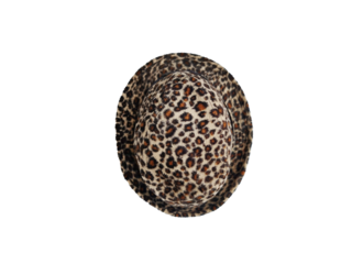 Tiger pattern faux fur hat PNG transparent