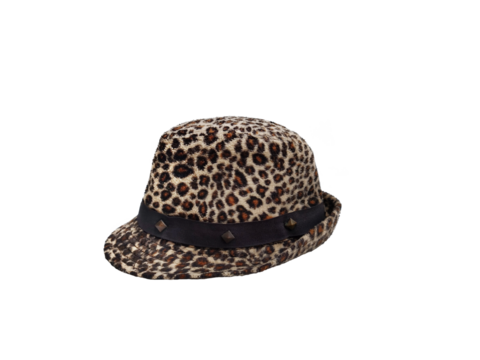 Tiger pattern faux fur hat PNG transparent