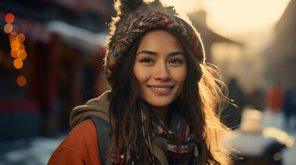 Urban Journey: Navajo Woman Embracing Villagecore, Genre-Defying Adventure in New York