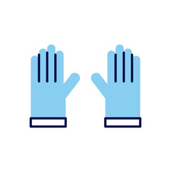 Gloves Related Vector Icon. Gloves sign. Isolated on White Background
