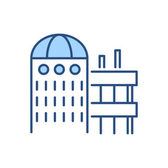 Laboratory Building related vector icon. Laboratory sign. Isolated on white background. Editable vector illustration