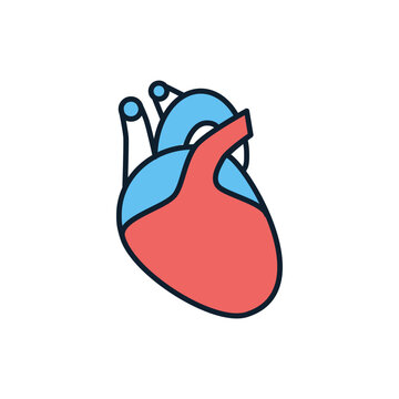 Heart Related Vector Line Icon. Isolated on White Background. Editable Stroke.