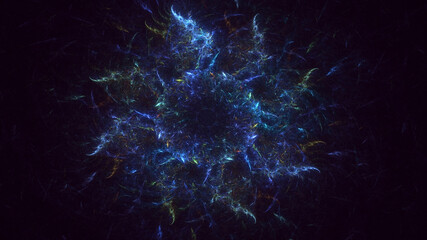 3D rendering abstract round hole light background