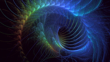 Obraz premium 3D rendering abstract technology fractal background