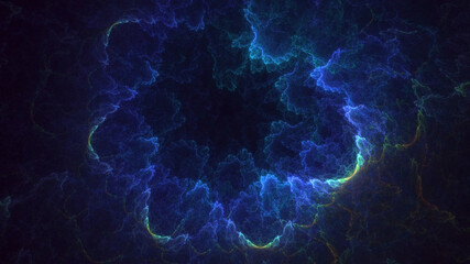 Obraz premium 3D rendering abstract fractal light background