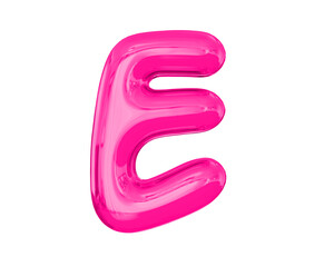 Letter E Balloons Pink