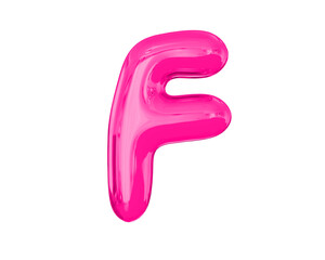 Letter F Balloons Pink