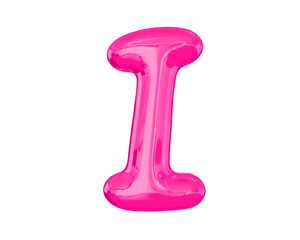 Letter I Balloons Pink