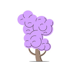 Decorative tree with violet foliage