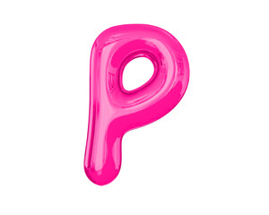 Letter P Balloons Pink