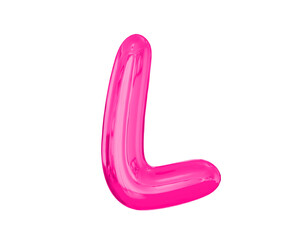 Letter L Balloons Pink