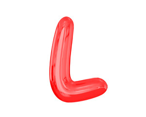 Letter L Balloons Red