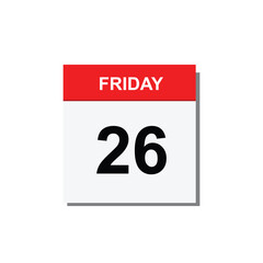 Fototapeta premium calender icon, 26 friday icon with white background