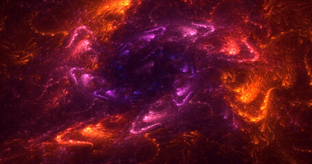 3D rendering abstract multicolor technology fractal light background