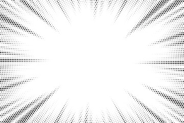 Naklejka premium Halftone gradient sun rays pattern. abstract halftone vector dots background. monochrome dots pattern. pop art, comic small dots. star rays halftone poster. shine, explosion. sunrise rays background. 