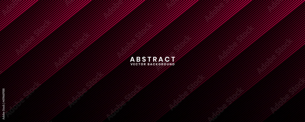 Poster 3d red techno abstract background overlap layer on dark space with glowing lines effect decoration. 
