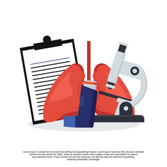 Pulmonary medicine flat icon vector concept
