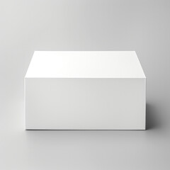 Blank white box mokcup packaging isolated on white gray background