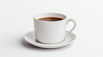 Obraz na płótnie Canvas coffee cup beans splash on white background