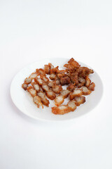 crispy pork food of boiled rice menu