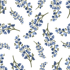 cute blue floral pattern for fabric design