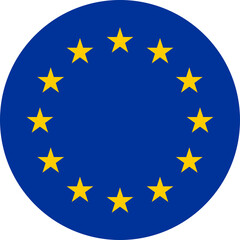 round flag of the European Union EU
