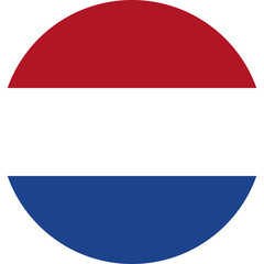 round Dutch flag of Netherlands